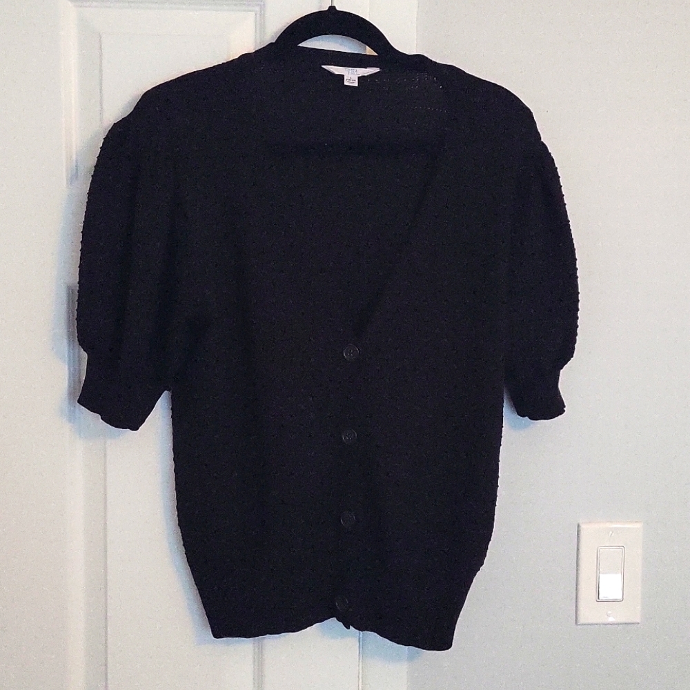 Time and Tru Black Cardigan Sweater